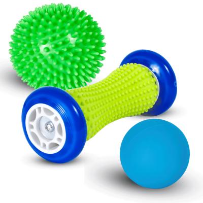 China Hand-arm massage tape or silicone ball massager Eco-friendly Material PVC material spiky ball muscle stick foot leg waist pain relief massager ball for sale