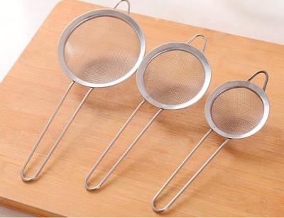 China 3Pcs/Set Viable Stainless Steel Wire Mesh Oil Strainer Flour Colander Sieve Pastry Baking Tools Fine Kitchen Accessories for sale