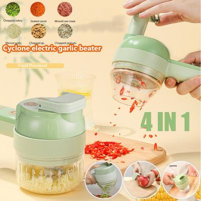 China Snack Plant 4 in 1 Handheld Electric Vegetable Cutter Cordless Vegetable Chopper Kitchen Chopper Cutting Meat Potato Slicer Multifunctional Vegetable Instruments for sale