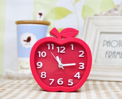 China Modern Newly Qualified Creative Digital Alarm Clock Candy Color Apple Alarm Clock Student Child Birthday Gift Home Decor for sale