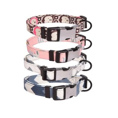 China Midepet Designers Padded High Quality Customized Adjustable Dog Collars Dog Buckles Attachments Durable Dog Collar for sale