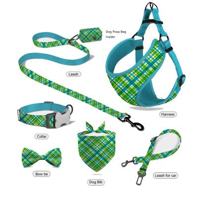 China MIDEPET Fashion Dog Harness Designers Padded Hot Selling Luxury Dog Harness Set Dog Collar And Leash Set for sale