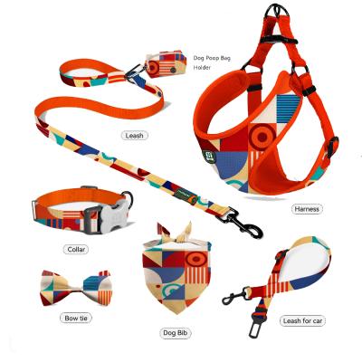 China MIDEPET Factory Price Padded Adjustable Dog Collar And Leash Set Dog Harness Manufacturer Custom Dog Harness for sale