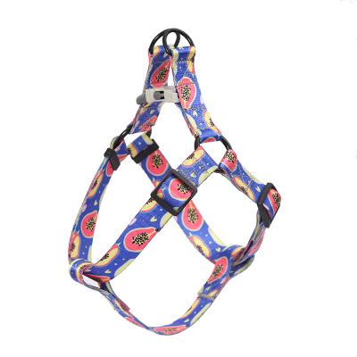 China New Arrived Fashionable Designer High Quality OEM Custom Print Padded No Pull Adjustable Heavy Duty Dogs Harness for sale