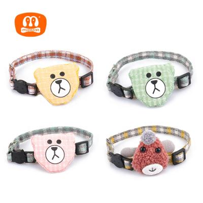 China Cute Cats Midepet Pet Supplies Dog Collar Fashion Cat Collar Bear Mini Personalized Cat Calming Collar for sale