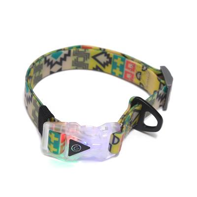 China Hot Selling Custom Made Waterproof Dog Collars Midepet Amazon Lights Shape Collar Pet Accessories Led Dog Collar for sale