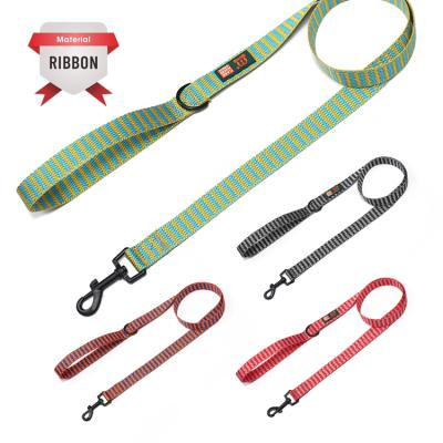 China MIDEPET New Style Nylon Personalized Dog Collars and Custom Material Reflective Leashes, Personalized Dog Green Rope Leash Dog Lead for sale