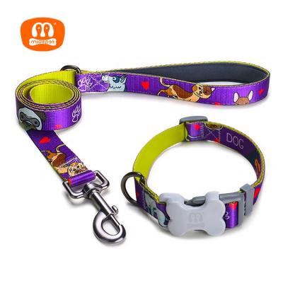 China Midepet Dog Accessories Lead Factory Sublimation Dog Leash Pet Products 2021 Personalized Dog Collar for sale