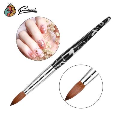 China Classic Pure Acrylic Marble Brush Nail Art With Different Sizes 100% Kolinsky Handle Top Quality Design 100% Kolinsky for sale