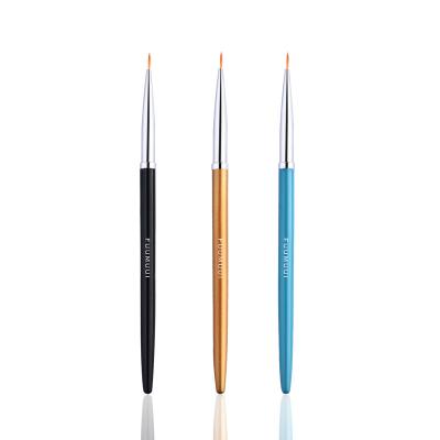 China Nail Art Brush 3PCS Nail Art Liner Gel Painting Drawing Pens Nail Design UV Acrylic Nylon Nail Brushes(7/9/11mm) for sale