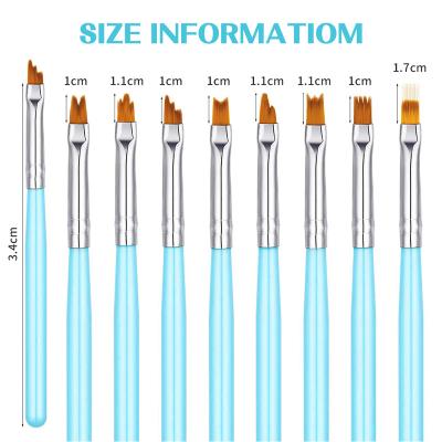 China Nail Salon Tools Nail Polish Clip Art Flower Art Brush French Manicure Brush Nail Pen Custom Logo Multifuctional Gradient Nail Art High Quality for sale