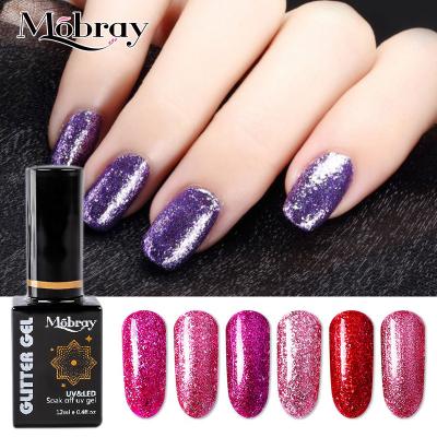 China Wholesale Korean UV Gel Nail Polish 48 Colors 12ML/Bottle OEM Custom Soak Off MSDS Shiny UV Gel Nail Polish for sale