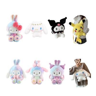 China Custom Anime Kawaii Sanrio Cinnamoroll Kuromi Comics My Melody Plush Backpack Doll Plushie Stuffed School Bag for sale