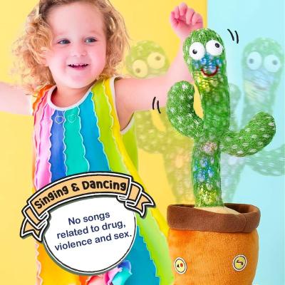 China Hot Selling Funny Dancing Cactus Stuffed Toys Singing To Kid Gifts Funny Dancing Cactus Plush Toys Kids Toys for sale