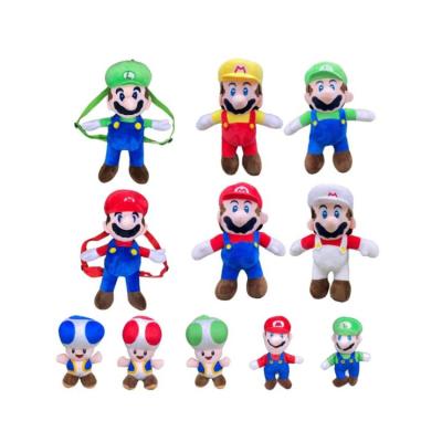 China Custom Mario Backpack Plushie Super Mario Bro Plush New Arrival Bag Stuffed Mario Plush Backpack for sale