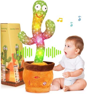 China Hot Sale Cute Funny Dancing Cactus Stuffed Flower Pot Twisting Cactus Dancer Doll Talking Singing Dancing Cactus Skin Plush Toy for sale