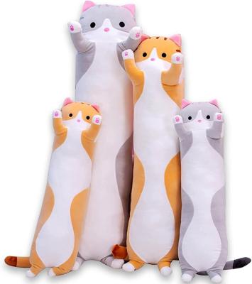 China Custom Cat Big Hugging Plush Pillow Plush Toys Cat Kitten Legs Sleeping Companion Bolster Baby Kids Toys Long Plush Soft Cartoon Toys for sale