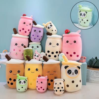 China Custom OEM ODM Stuffed Milk Teacup Cartoon Different Sizes Cute Peluches Juguete Boba Plush Toys Sit Bubble Tea Stuff Toy For Girls for sale