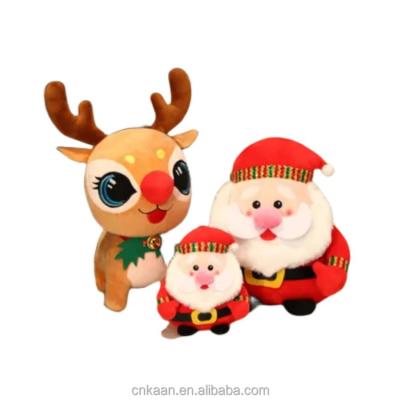 China Wholesale Custom Blank Custom Animal Doll Dog Santa Plush Toy Soft Toy Christmas Stuffed Animals OEM Embroidery Dog Doll for sale