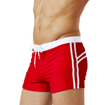 China Men's Breathable Swimwear Quick Dry Swim Shorts Swim Brief Trunks Jammers Swimwear Bathing SuitSquare Leg Panel Shorts for sale