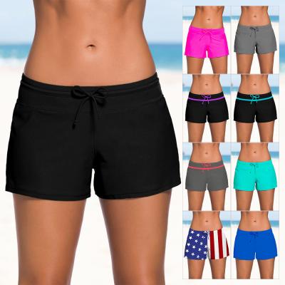 China Amazon Hot Selling Breathable Plus Size Women Waistband Swim Shorts Swimsuit Lower Boy Shorts Swimming Panties S-3XL for sale