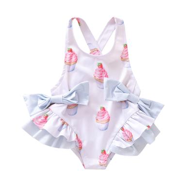 China Hot Selling Cute Breathable One Piece Ruffles Toddler Swimsuit For Girls Kids Beach Wear Swimwear Swimsuits for sale