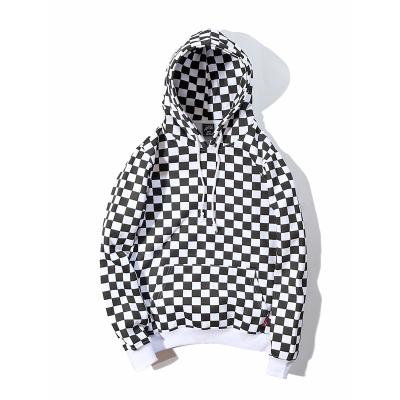 China Custom Men's Loose Shirt Tops Breathable Plaid Hooded Sweatshirt Hoodies Pullover Long Sleeve With Front Pocket for sale