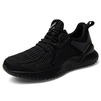 China Simple and stylish design 2021 men's breathable sports running shoes knitted casual workout fashion sneakers tennis shoes for walking jogging workout for sale