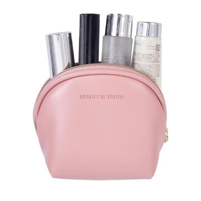 China Wholesale Clear Beach Travel PU Bag Customized Travel Set Small Size Professional Waterproof Leather Cosmetic Make Up Luxury White Cosmetic Bag for sale