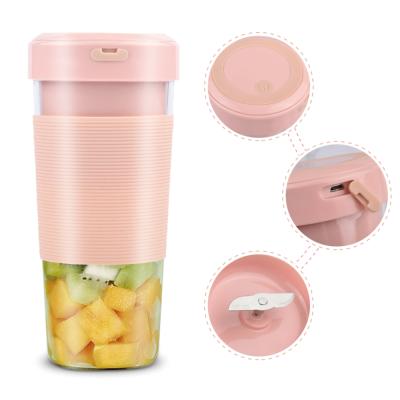 China Car 4 Blades 350ml Baby Cooking Machine With Pink Electric Juicer Mini Portable Fruit Shake Mixer Household Safety USB Charger Cable for sale