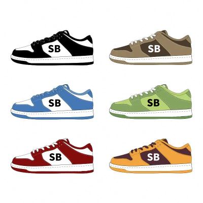 China 2023 Fashion Trend 2023 Designer Dunk Shoes Designer Athletic Low Cut High Quality Leather Custom Sport SB Shoes Men Skateboard Sneakers for sale