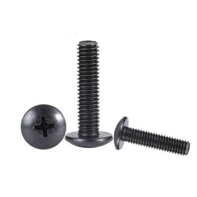 China Flat Ash Phosphorus Drywall Screw Bugle Self Tapping Hard Black Head Cross M3.5 Pan Head Gypsum Wood Screws for sale