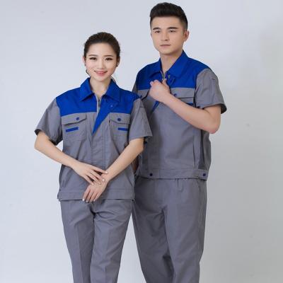 China Sets Summer Short Sleeve Engineering Workwear Work Suit Safety Uniform Workwear for sale