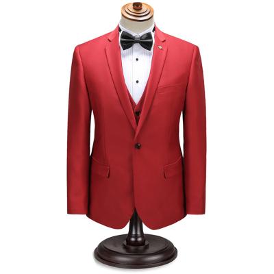 China Anti-Wrinkle Luxury Mens Wedding Suit Red Blazer Shirt Tailored Made In Turkey Wool Suits Set For Mens Wide Lapel for sale