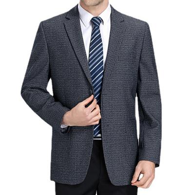 China Anti-wrinkle manufacturer Stylish Men's Autumn New Slim Garments Two-Piece Gray New York Wool Suit men's dark for sale