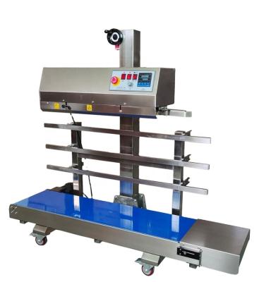 China FR-1010 Food Plastic Film Aluminum Foil Semi-automatic Vertical Continuous Bag Heat Sealing Machine for sale