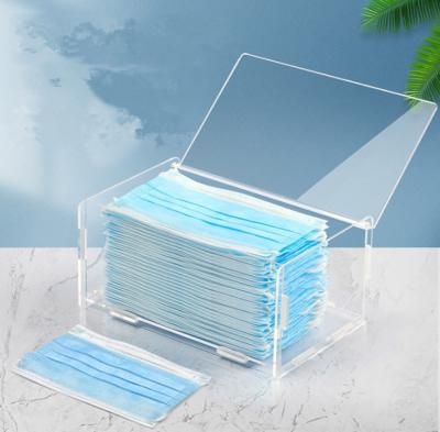 China Custom Viable Wholesale Plastic Portable Mask Holder Case Container Face Mask Storage Box for sale