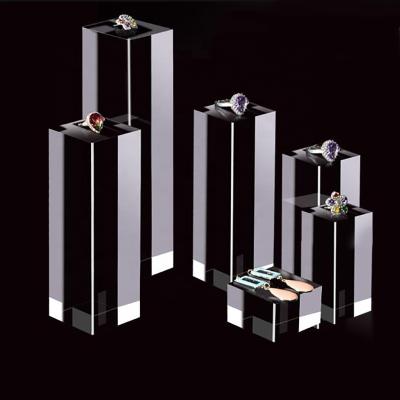 China Acrylic Clear Block Acrylic Customized Solid Crystal Cube Block Various Sizes Or Shapes for sale