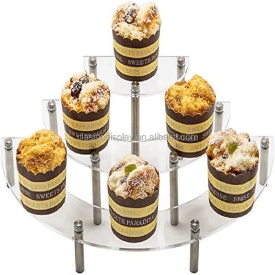 China Wholesale Steamable Wedding Cake Display Stand Customized Acrylic Cake Stands For Dessert Table for sale