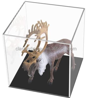 China Sustainable Clear Acrylic Cube Organizer Display Racks For Countertops Display Case Toys Collectibles for sale