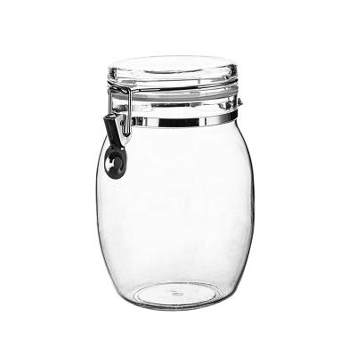 China Creative Fashion 1000ml Preservation 5602 Kitchen Freshness Storage Containers Airtight Coffee Canister Airtight Jars Canister With Locking Flange Lid for sale