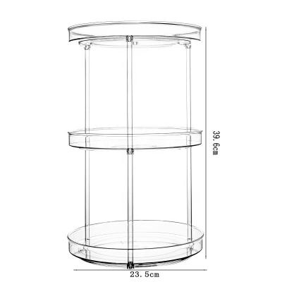 China Clear Plastic Kitchen Spice Rack Organizer by Susan Turntable Cabinet Organizer Lazy 3 Tier 10.5