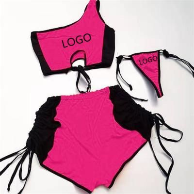 China FST1049 N***K 3 Piece Breathable Logo Casual Sexy Designer Set Women's Swimsuit for sale