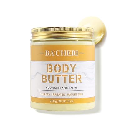 China Shea Butter Vitamin E Skin Care Body Cream Private Label Organic Whipped Cocoa Body Butter Moisturizer for sale