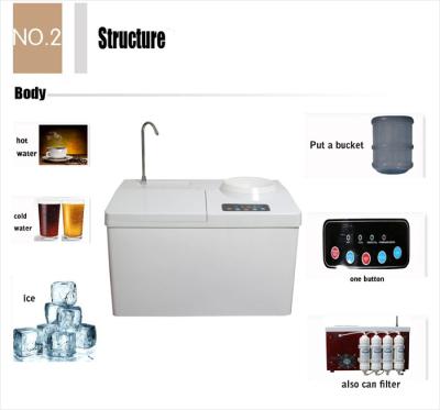 China Automatic Hot &cold Household Ice Dispenser Ice Maker Home Use Water Dispenser With Ice Maker for sale