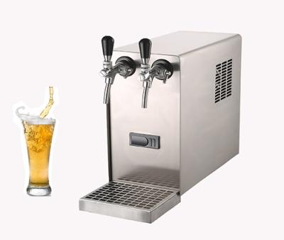 China New Hotel Stainless Steel Material Compressor Draft Beer Cooling Dispenser With 1 Or 2 Tap for sale