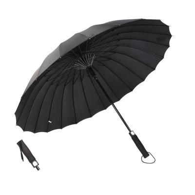 China Fiberglass 24k High Quality Auto Open Golf Umbrella with Long Handle for sale