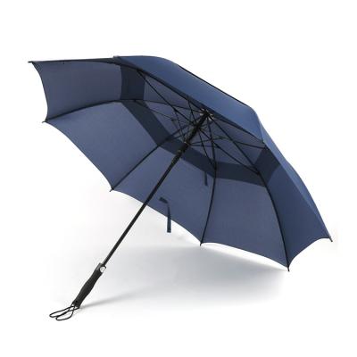 China Big size double canopy windproof double layer golf umbrella with logo customized for sale