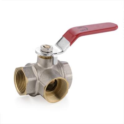 China DR 1011 General high quality 3way ball valve with handle, brass ball valve for sale