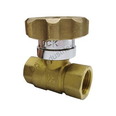 China General Brass Magnetic Lockable Ball Valve /Male Locking Ball Valve Dispenser Brass Ball Valve for sale